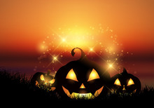 Halloween Pumpkin Landscape