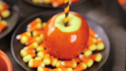 Sticker - Handmade orange candy apples for Halloween