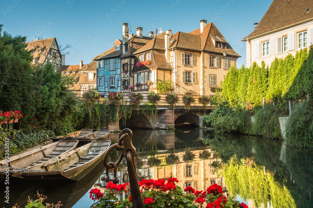 Colmar, Petite Venise, Alsace, France. - obrazy, fototapety, plakaty 