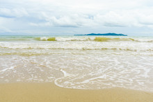 Beautiful Sea At Suan Son Beach With Samed Islands At Rayong, Thailand