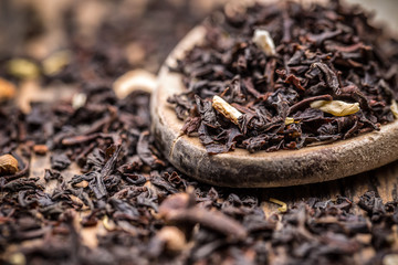 Wall Mural - Dried black tea leaves