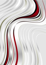 Maroon And Silver Wavy Stripes On A Elegance Light Gray Background