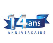 14 Ruban Bleu logo Anniversaire