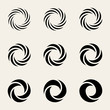 © Samolevsky - Set of Nine Vector Twisting Circes Logo Design Elements