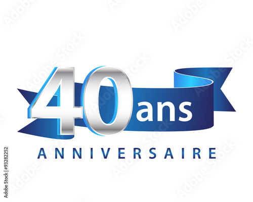 40 Ruban Bleu Logo Anniversaire Stock Vector Adobe Stock 40 Ruban Bleu Logo Anniversaire Stock Vector Adobe Stock