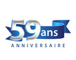 59 Ruban Bleu Logo Anniversaire