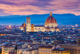 Fototapeta  - The twilight of Florence in Tuscany, Italy