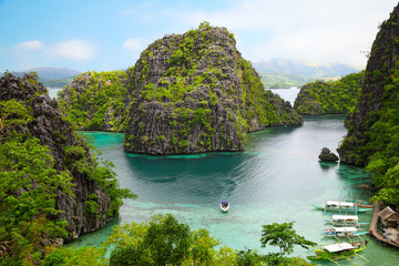 landscape of Coron, Busuanga island, Palawan province, Philippines