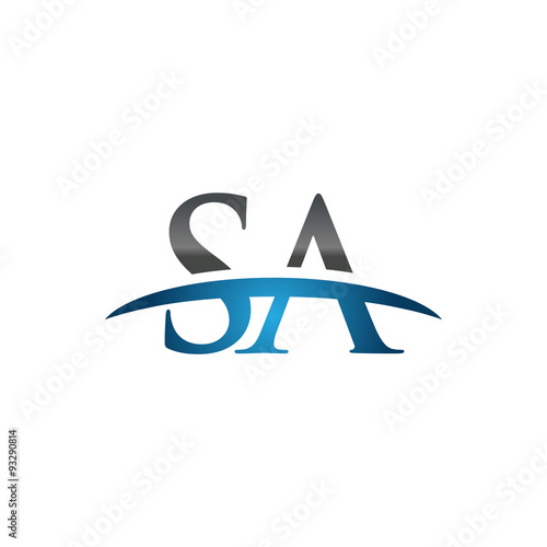 Sa Initial Company Swoosh Logo Blue Stock Vector Adobe Stock Sa Initial Company Swoosh Logo Blue Stock Vector Adobe Stock