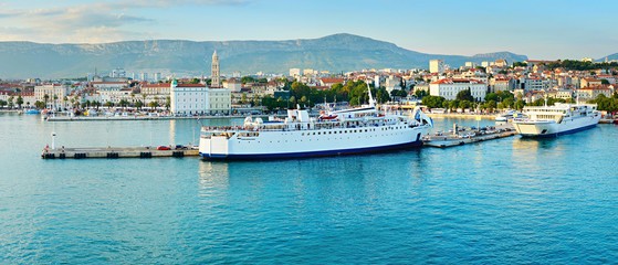 Canvas Print - Split port. Croatia