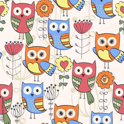 Naklejka - mata magnetyczna na lodówkę seamless pattern