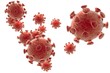Human immunodeficiency virus isolated on white background. Virus HIV. AIDS virus