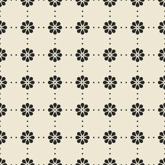 Sticker - black and white floral pattern