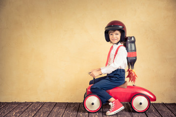 Young businessman with jetpack