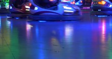 Bumper cars at luna park cinema 4K video