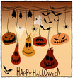 Happy Halloween Card.Vector Illustration.