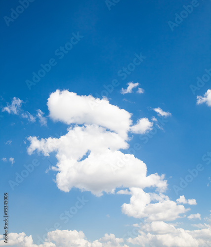 Obraz w ramie blue sky with cloud closeup