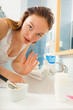 © Voyagerix - Woman cleaning washing hands. Hygiene.