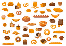 Bakery And Pastry Products Icons