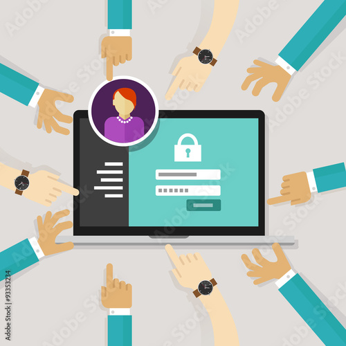 Fotografía securing access from authorize software authentication password