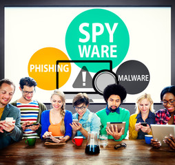 Poster - Spyware Hacking Phishing Malware Virus Concept