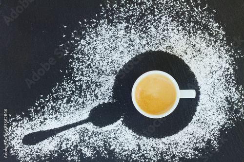 Naklejka nad blat kuchenny cup of coffee espresso