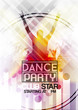 Dance Party Poster Background Template - Vector Illustration