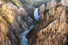 Lower Falls On The Grand Canyon Of The Yellowstone, Yellowstone National Park, USA