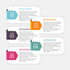 Wall Mural - Vector colorful info graphics for your business presentations.