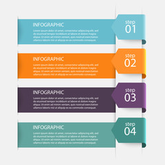 Wall Mural - Vector colorful info graphics for your business presentations.