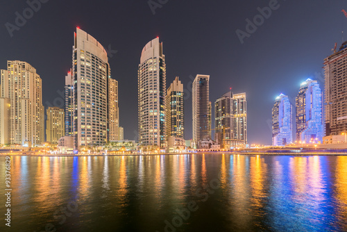 Naklejka - mata magnetyczna na lodówkę Dubai - JANUARY 10, 2015: Marina district on January 10 in UAE