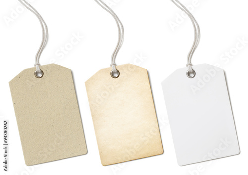 Blank paper price tags or l...