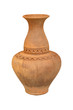 Thai Earthenware, ancient jar isolated from white background