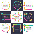 © Betelgejze - Vector set of quote forms template. Multicolor trendy background