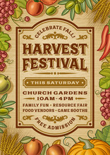 Vintage Harvest Festival Poster