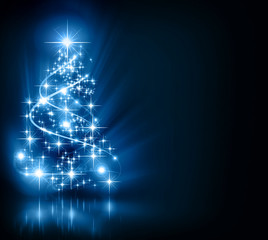 christmas blue tree