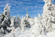 Winter landscape on Mount Jested, Czech Republic