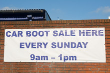 Car Boot Sale Sign