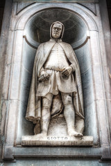 Wall Mural - Giotto statue in Uffizi Gallery in Florence