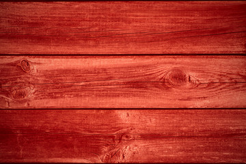 Canvas Print - red wooden planks background