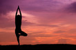 © geargodz - Silhouette of a beautiful Yoga woman