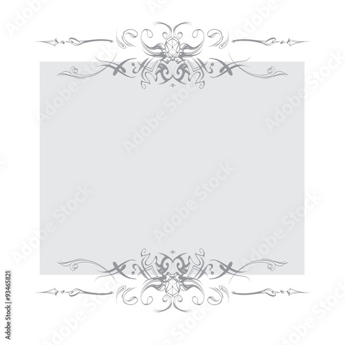 Fotografie, Obraz drawing hand vintage frame baroque elements for advertising in vintage style