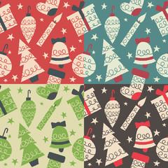 Wall Mural - vintage christmas patterns - (pattern swatches included)