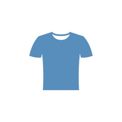 Wall Mural - Blue t-shirt silhouette 