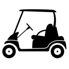 Wall Mural - Icono plano golf cart lateral