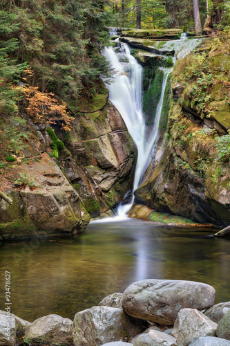 Obraz w ramie Szklarki waterfall in Poland 