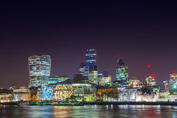 Poster - LONDON, UK - APRIL 15, 2015: London night view