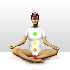 Wall Mural - 3d model Chakra healing