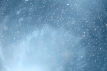 blue light background abstract bokeh light snow