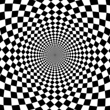 Vector Optical Illusion Black And White Background

